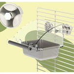 Spacious Stainless Steel Bird Feeder with Perch - GreenFur