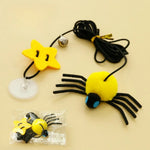 Spider - shaped Cat Toy with Elastic Rope for Door Hanging Fun - GreenFur