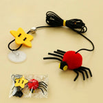 Spider - shaped Cat Toy with Elastic Rope for Door Hanging Fun - GreenFur