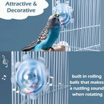 Spinning Bird Toy with Randomly Colored Beads - GreenFur