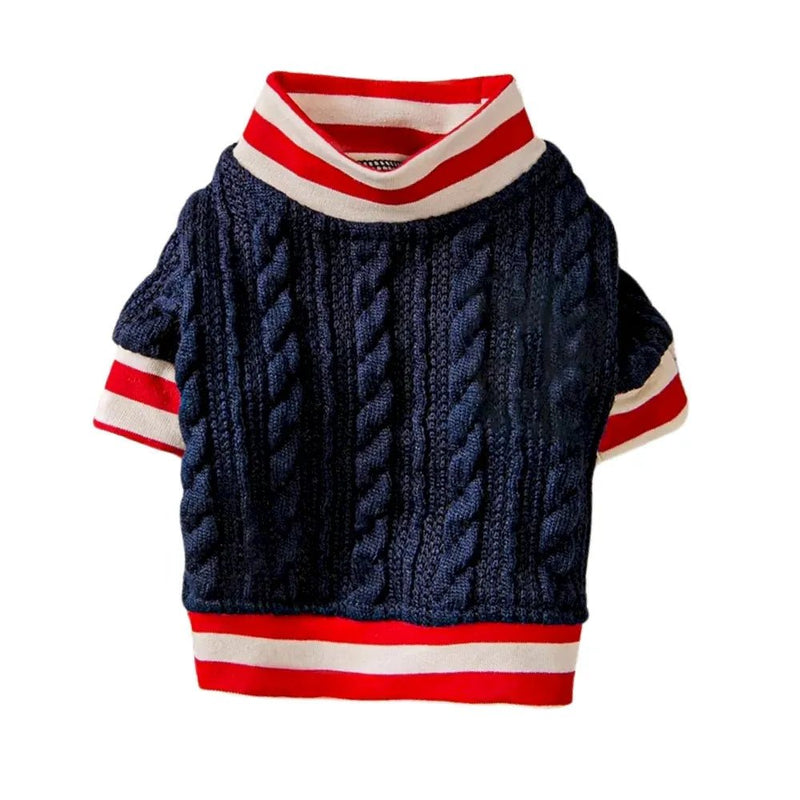 Spring and Fall Cable Knit Sweater for Small Dogs - GreenFur