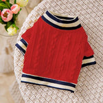 Spring and Fall Cable Knit Sweater for Small Dogs - GreenFur