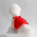 Spring or Summer Pet Harness Tulle Skirt Set with Bowknot - GreenFur