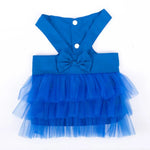 Spring or Summer Pet Harness Tulle Skirt Set with Bowknot - GreenFur