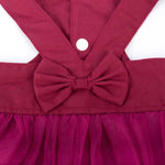 Spring or Summer Pet Harness Tulle Skirt Set with Bowknot - GreenFur
