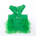 Spring or Summer Pet Harness Tulle Skirt Set with Bowknot - GreenFur