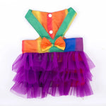 Spring or Summer Pet Harness Tulle Skirt Set with Bowknot - GreenFur