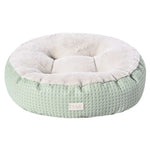 Spring Style Embossed PU Leather Pet Cushion - GreenFur