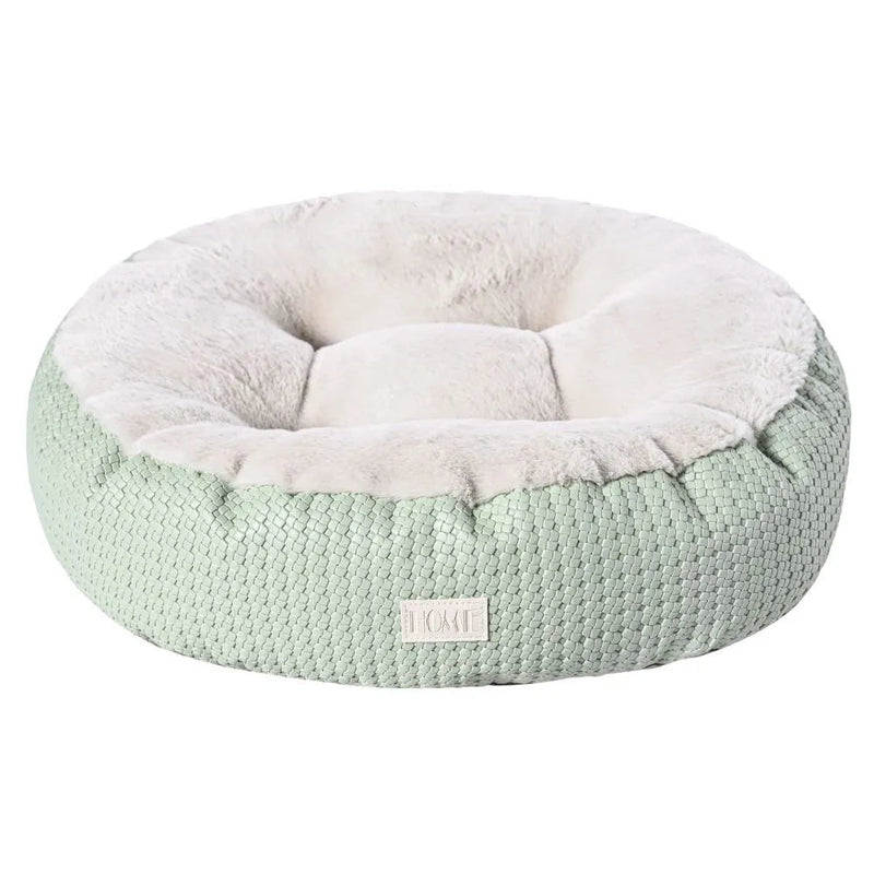 Spring Style Embossed PU Leather Pet Cushion - GreenFur