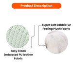 Spring Style Embossed PU Leather Pet Cushion - GreenFur