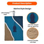 Spring - Summer Collection Marine Style Jute Cat Scratching Mat - GreenFur