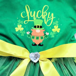 Spring Summer St Patrick Day Dog Dress Green Mesh Outfit - GreenFur
