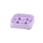 Square Anti - Spill Non - Slip PP Pet Slow Feeder Bowl - GreenFur