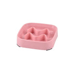 Square Anti - Spill Non - Slip PP Pet Slow Feeder Bowl - GreenFur