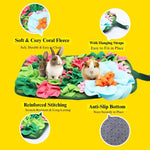 Square Foraging Snuffle Mat for Rabbits and Guinea Pigs - GreenFur