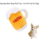 Squeaky Beer Mug Dog Toy Funny Design Pet Plush Chew Toy - GreenFur