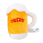 Squeaky Beer Mug Dog Toy Funny Design Pet Plush Chew Toy - GreenFur