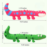 Squeaky Chameleon Shape Chew Toy for Dogs - GreenFur