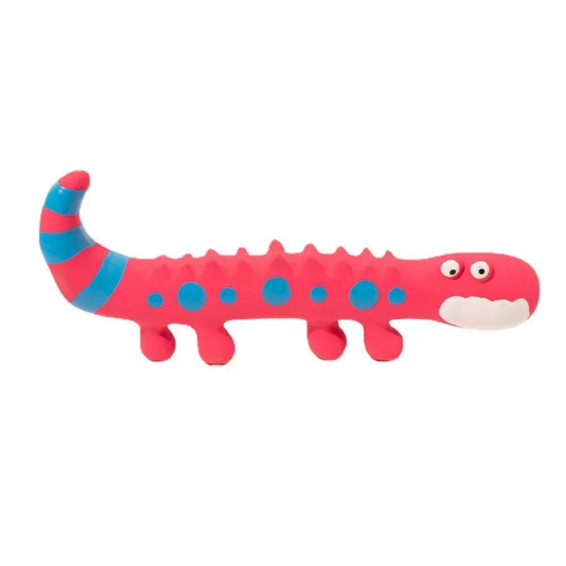 Squeaky Chameleon Shape Chew Toy for Dogs - GreenFur