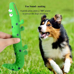 Squeaky Chameleon Shape Chew Toy for Dogs - GreenFur