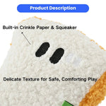 Squeaky Plush Dog Toy Breakfast Bread Series - GreenFur