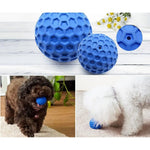 Squeaky Rubber Ball Treat Dispenser Interactive Dog Toys - GreenFur