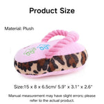 Squeaky Slipper Plush Dog Toy with Knotted Rope - GreenFur
