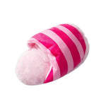 Squeaky Striped Slipper Plush Chew Toy for Dogs - GreenFur