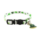 St Patrick Day Clover Adjustable Cat Collar with Bell - GreenFur