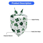 St Patrick Day Clover Bandana Pet Bib Scarf for Cats and Dogs - GreenFur