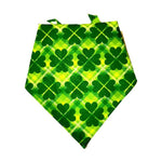 St Patrick Day Clover Pet Bandana Triangle Scarf for Cats and Dogs - GreenFur