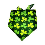 St Patrick Day Clover Pet Bandana Triangle Scarf for Cats and Dogs - GreenFur
