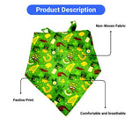 St Patrick Day Clover Pet Bandana Triangle Scarf for Cats and Dogs - GreenFur