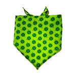 St Patrick Day Clover Pet Bandana Triangle Scarf for Cats and Dogs - GreenFur