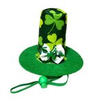 St Patrick Day Clover Pet Hat Costume Accessory for Cats and Dogs - GreenFur
