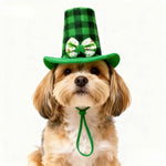 St Patrick Day Clover Pet Hat Costume Accessory for Cats and Dogs - GreenFur