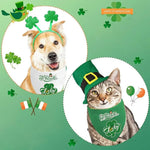 St Patrick Day Dog Bandana Shamrock Pet Scarf Holiday Accessory - GreenFur