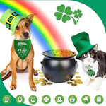 St Patrick Day Dog Bandana Shamrock Pet Scarf Holiday Accessory - GreenFur