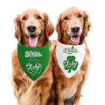 St Patrick Day Dog Bandana Shamrock Pet Scarf Holiday Accessory - GreenFur