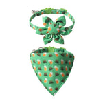 St Patrick Day Green Cat Collar Two Piece Set - GreenFur