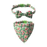 St Patrick Day Green Cat Collar Two Piece Set - GreenFur