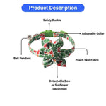 St Patrick Day Green Cat Collar Two Piece Set - GreenFur