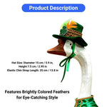 St Patrick Day Green Shamrock Goose Outfit with Hat - GreenFur