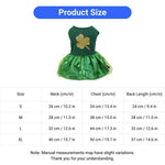 St Patrick Day Pet Dress Shamrock Green Mesh Party Outfit - GreenFur