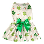 St Patrick Day Pet Princess Dress Shamrock Party Outfit - GreenFur