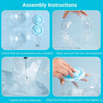 Stable Indoor and Outdoor Transparent Hamster Running Ball - GreenFur