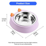 Stainless Steel Hanging Pet Bowl Cat Ear Design Food and Water Feeder - GreenFur