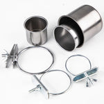 Stainless Steel Parrot Food Cup Water Bowl for Bird Feeder - GreenFur