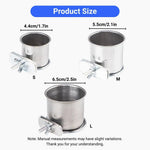 Stainless Steel Parrot Food Cup Water Bowl for Bird Feeder - GreenFur