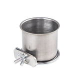 Stainless Steel Parrot Food Cup Water Bowl for Bird Feeder - GreenFur